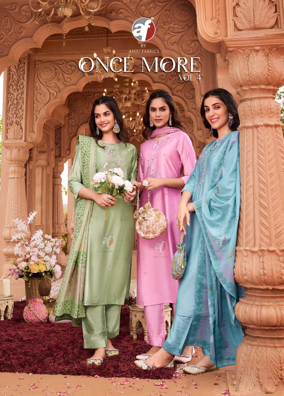 anju fab once more vol 4 viscose designer readymade big size salwar suit 