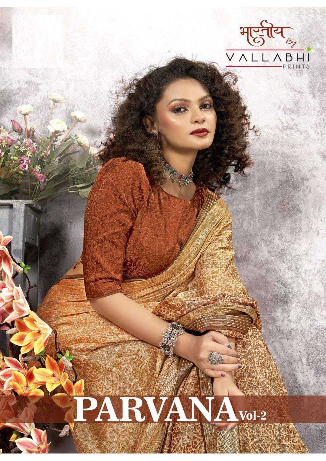 vallabhi prints parvana vol 2 brasso pattern print saree