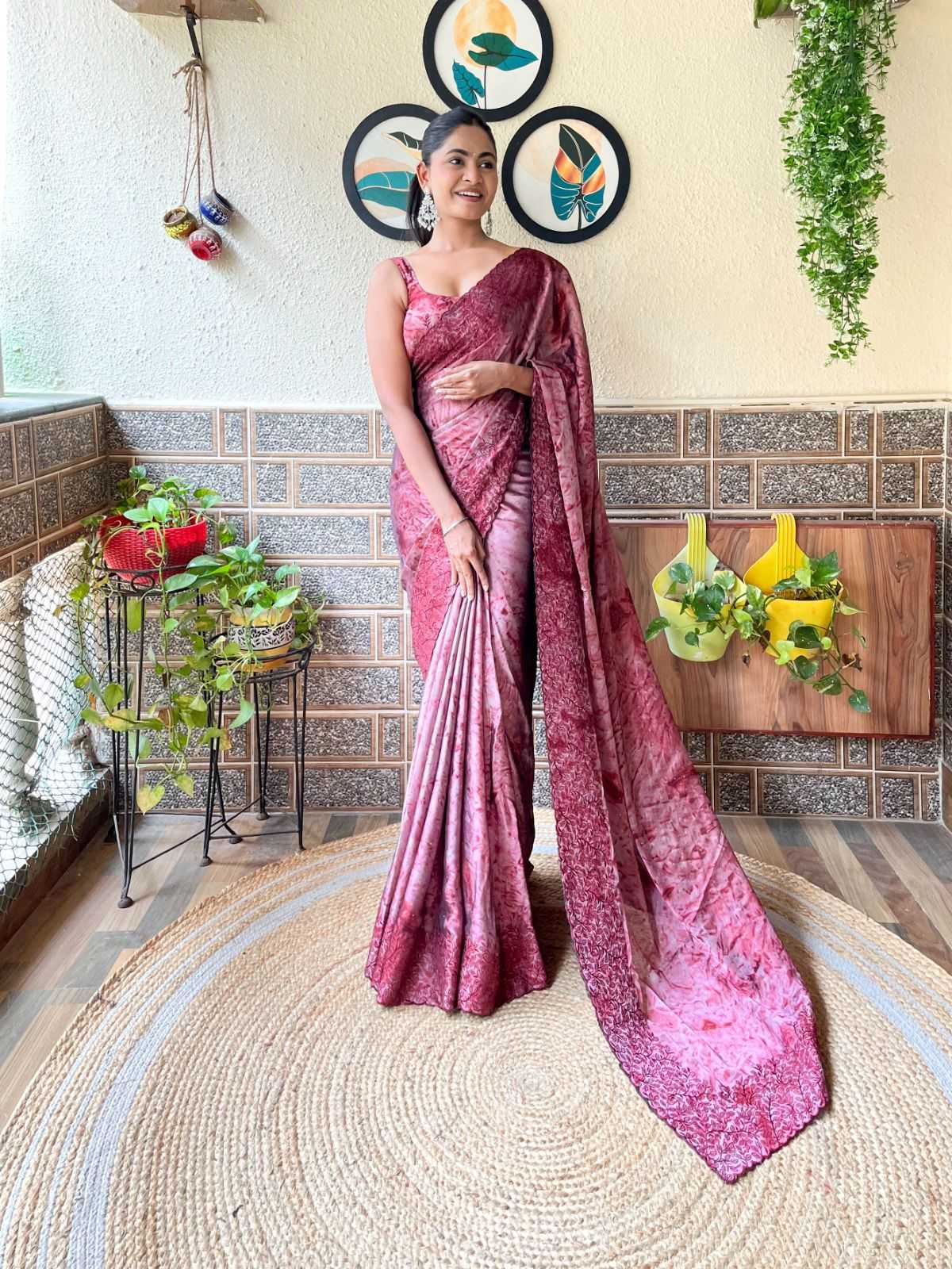 pr ds 668 fancy rangoli silk stone work designer saree with blouse 