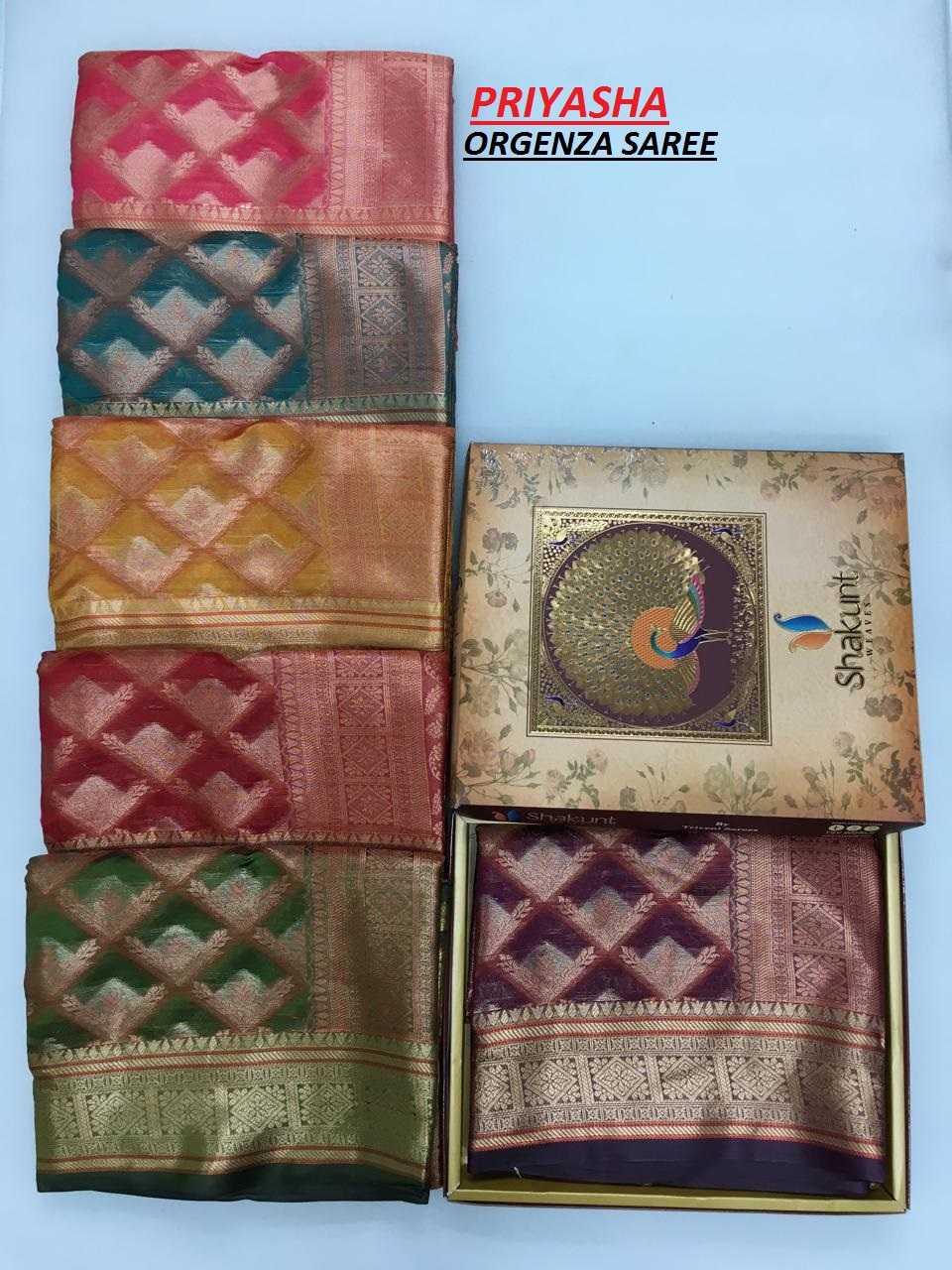 shakunt priyasha organza pattern trendy saree