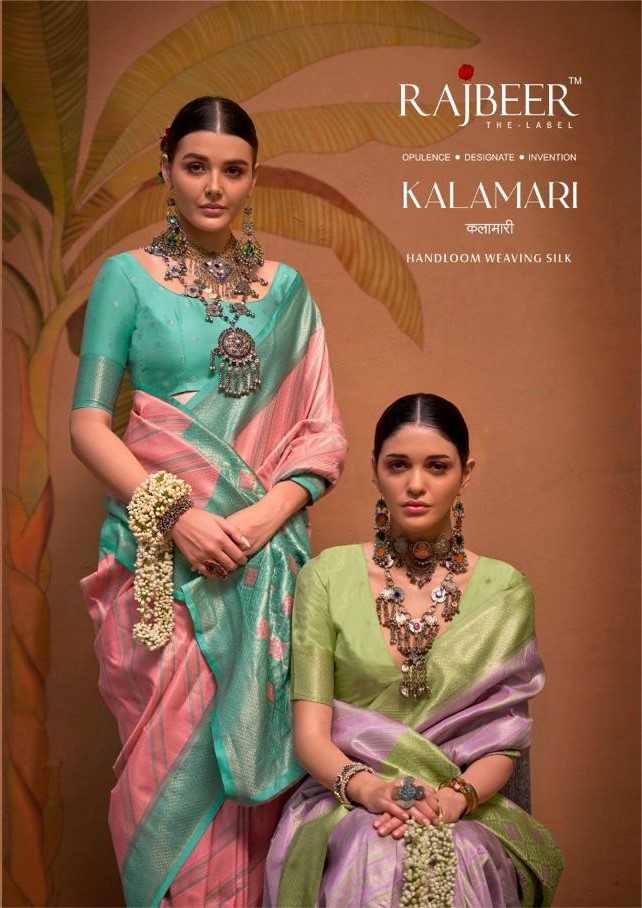 kalamari vol 1 by rajbeer party wear unique design saree collection