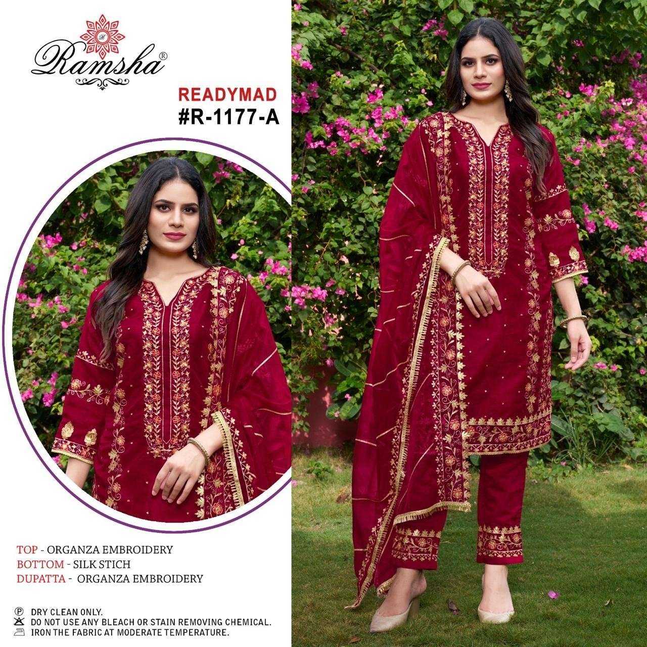 1177 nx by ramsha organza modern pakistani fully stitch salwar suit 