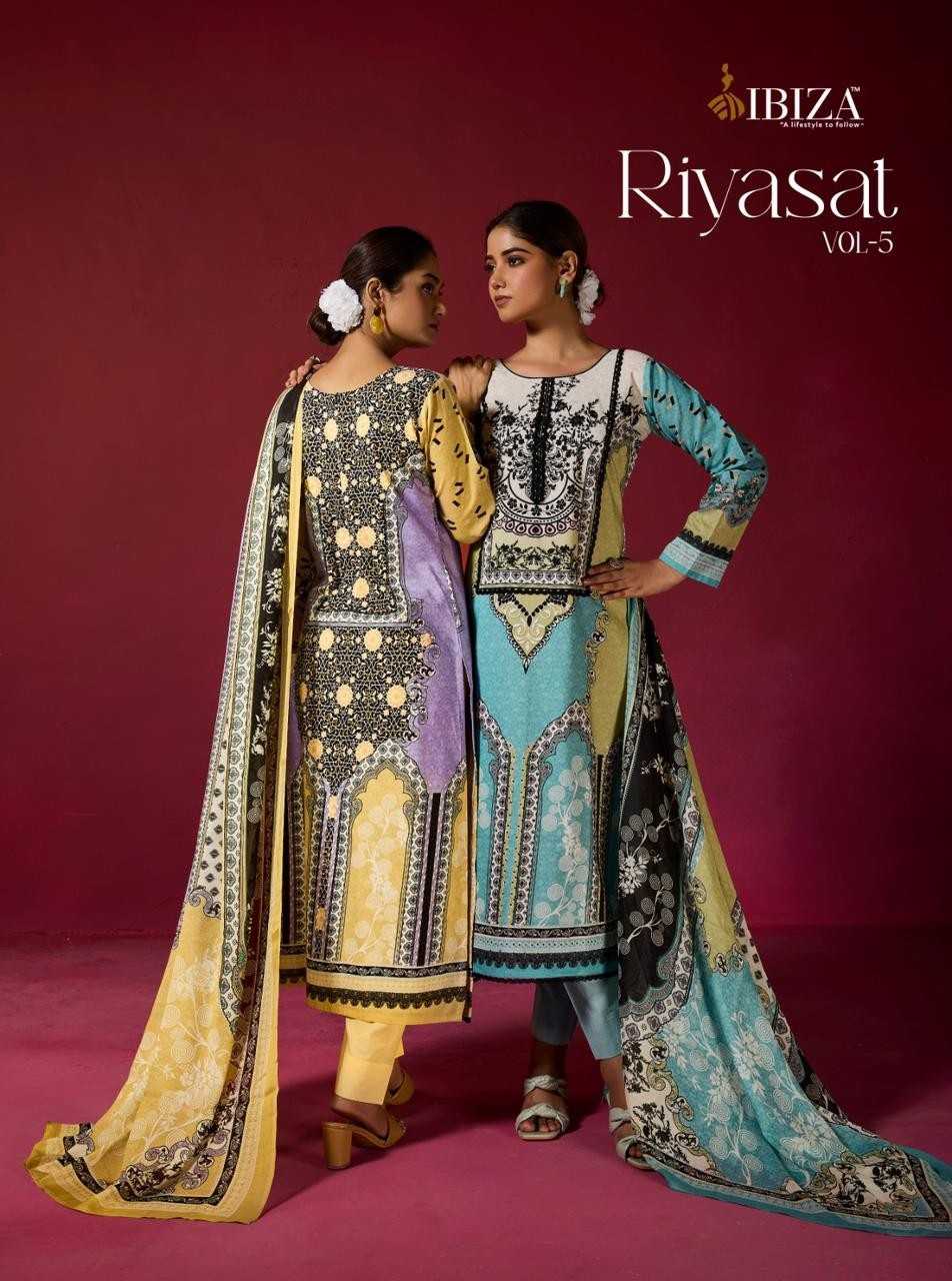 ibiza riyasat vol 5 colour addition muslin digital print modern pakistani material 