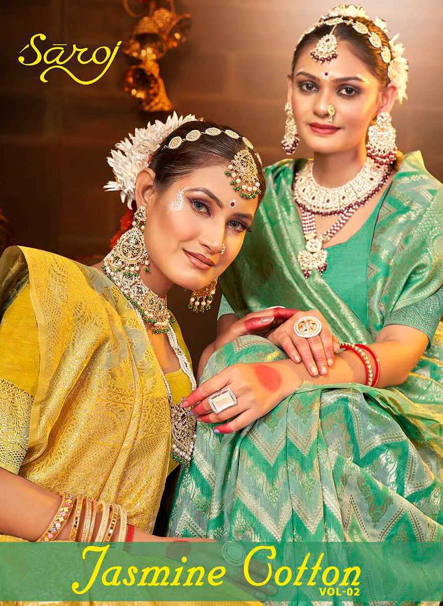 Jasmine  Saroj Vol - 2 Soft cotton rich pallu saree