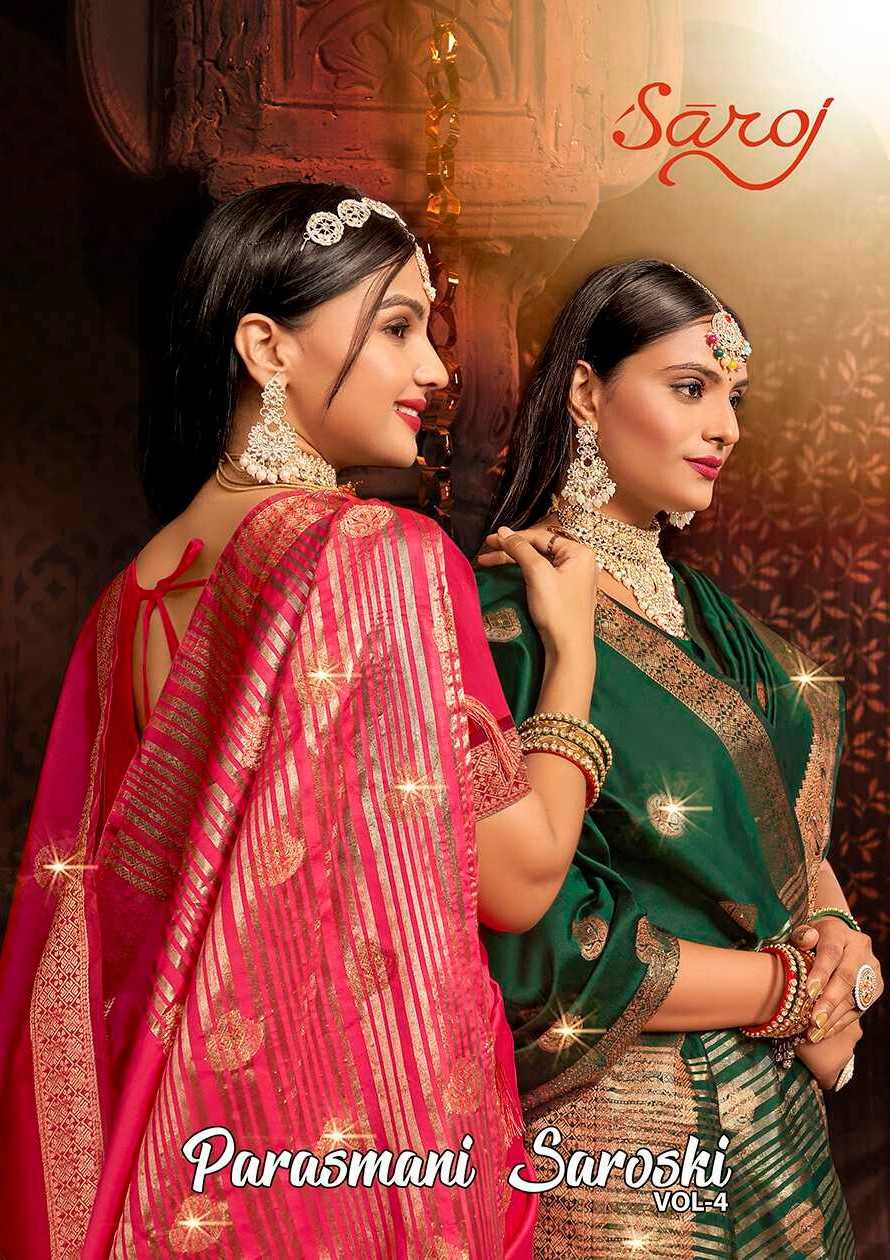 Parasmani Swarovski Saroj vol.4 Soft Silk with heavy swarovski