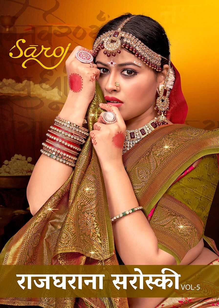 Rajgharana Saroj  Vol - 5 Jari jacquard saree collection