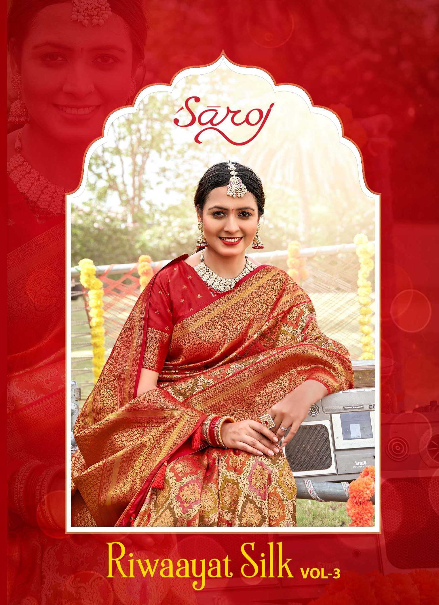 Riwaayat Saroj Silk  Vol - 3 Jari jacquard silk saree collection