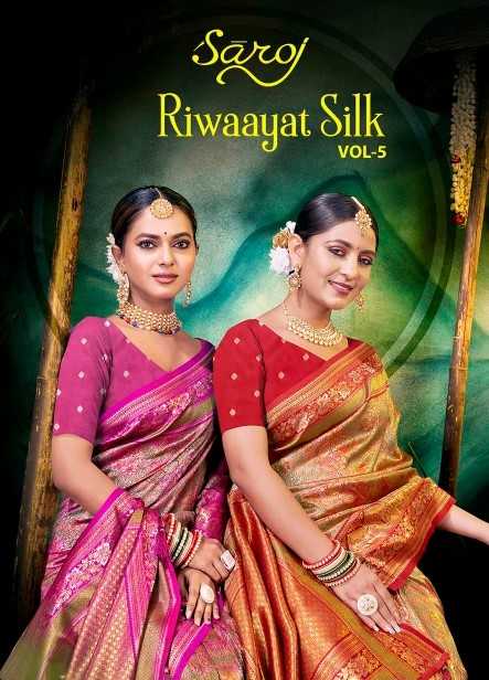 Riwaayat Saroj Silk  Vol - 5 Jari jacquard silk saree collection
