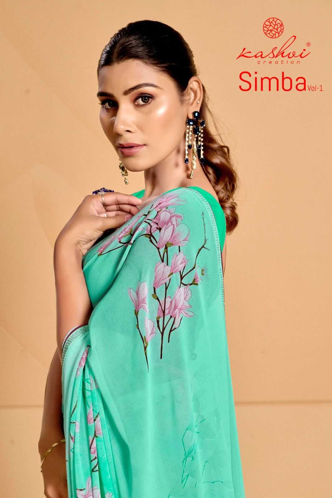 kashvi creation simba vol 1 brasso elegant style saree with blouse 