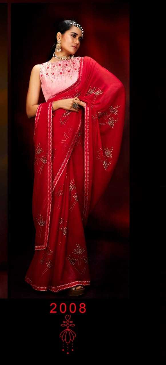 sanskar tex prints siya 2008 chiffon pattern foil wok saree