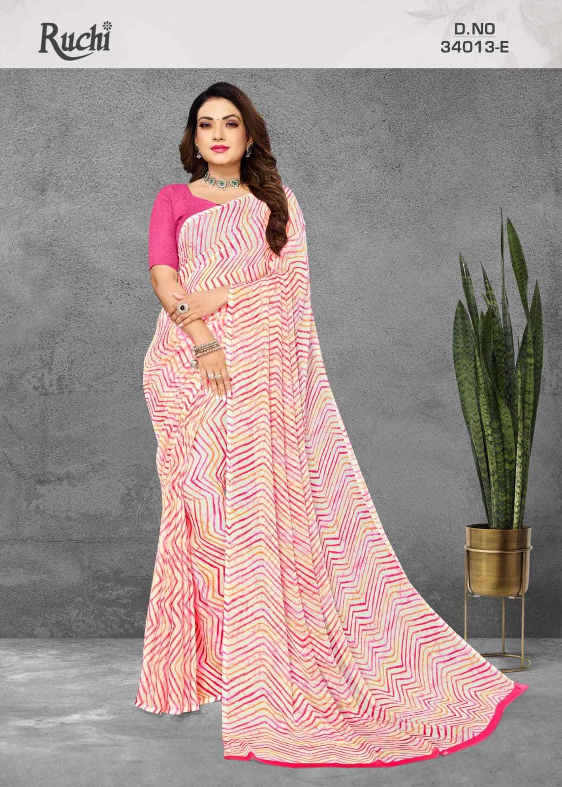 ruchi launch Star chiffon lehriya vol 13 amazing print saree supplier