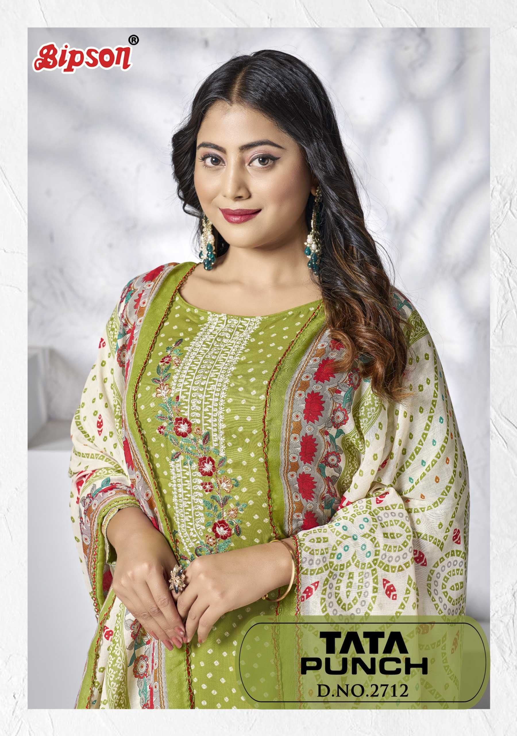 bipson prints tata punch 2712 cotton casual fancy print salwar suit 