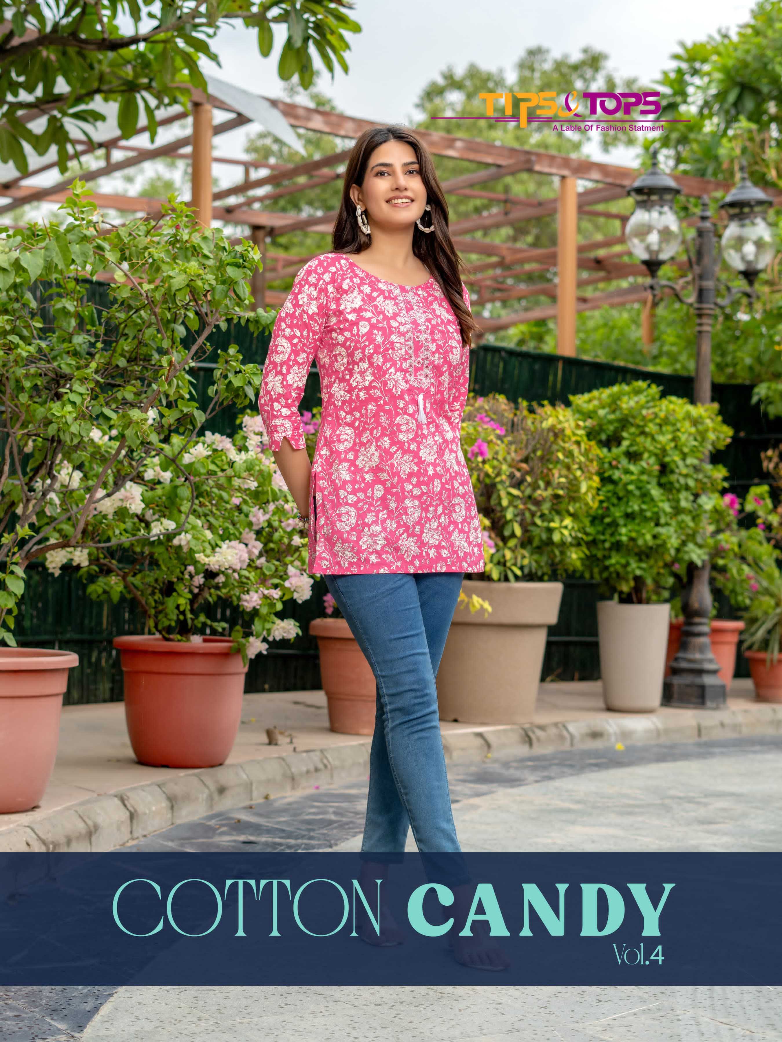 cotton candy vol 4 by tips & tops fully stitch amazing work western top  