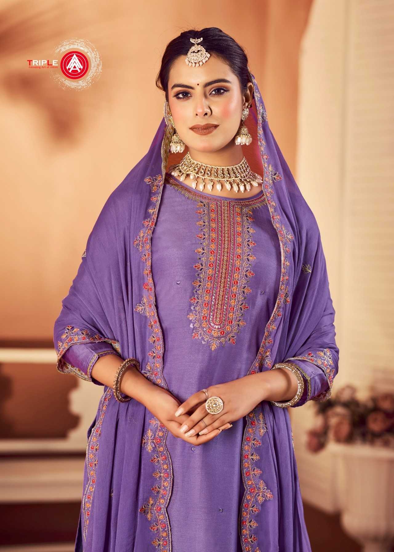 taani vol 1 by triple a muslin simar work unique salwar suit