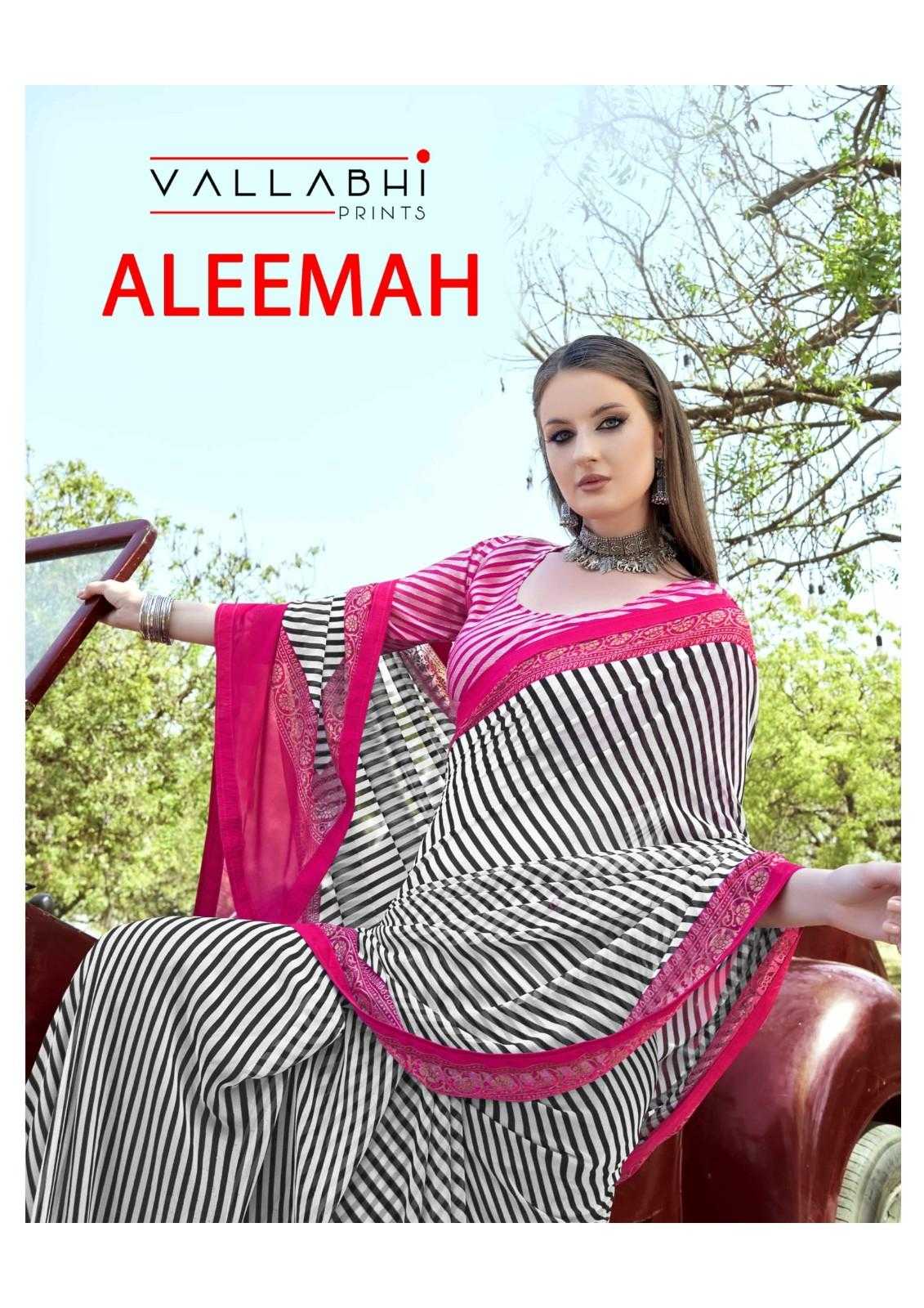 aleemah by vallabhi prints georgette comfortable saree collection