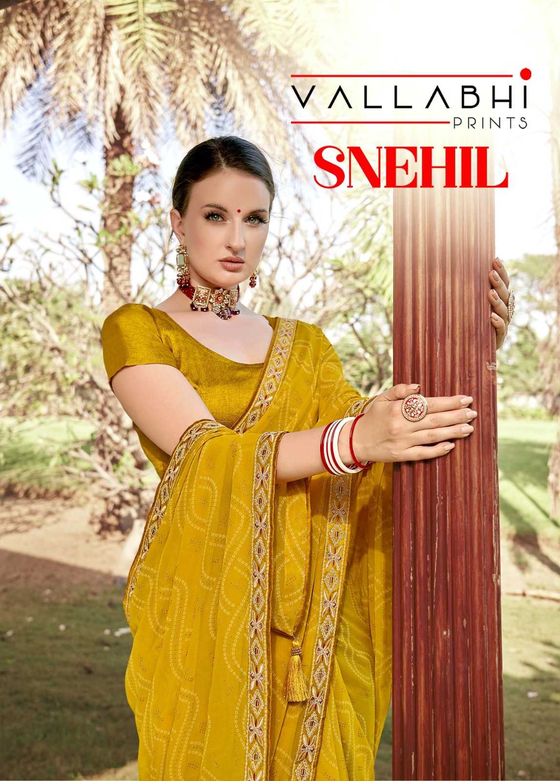 snehil by vallabhi prints super hit design georgette saree with blouse 