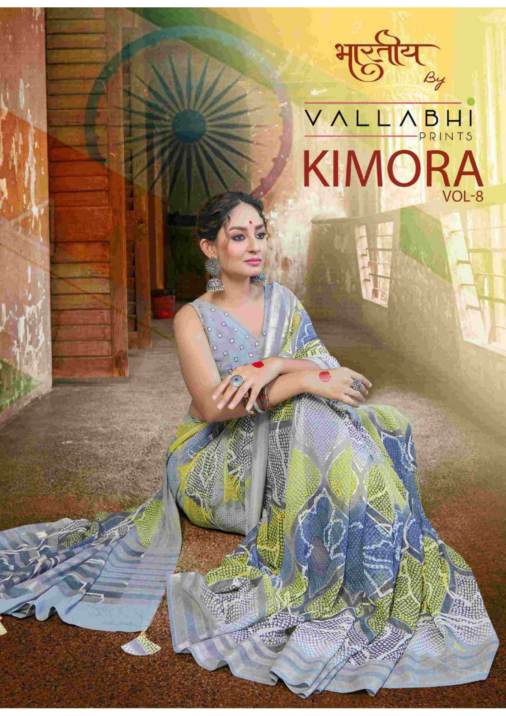 kimora vol 8 by vallabhi prints hit design georgette saree with blouse 