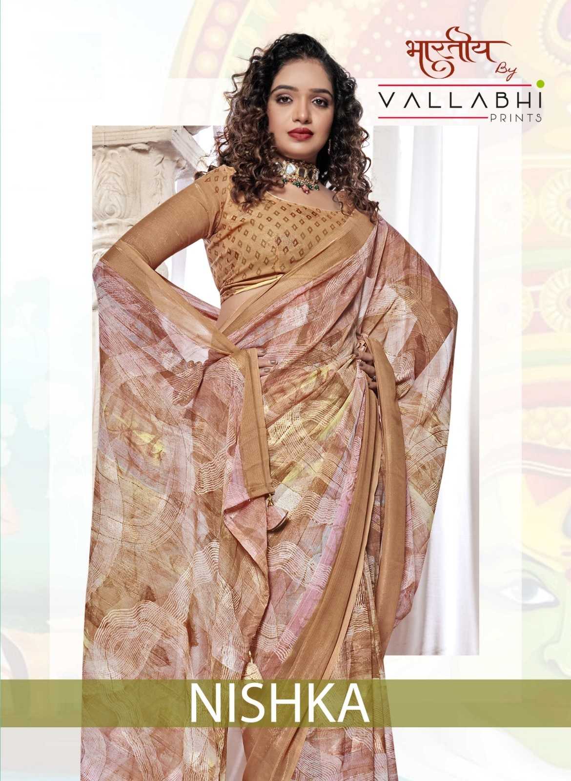 nishka by vallabhi prints 28301-28306 series georgette saree with blouse 