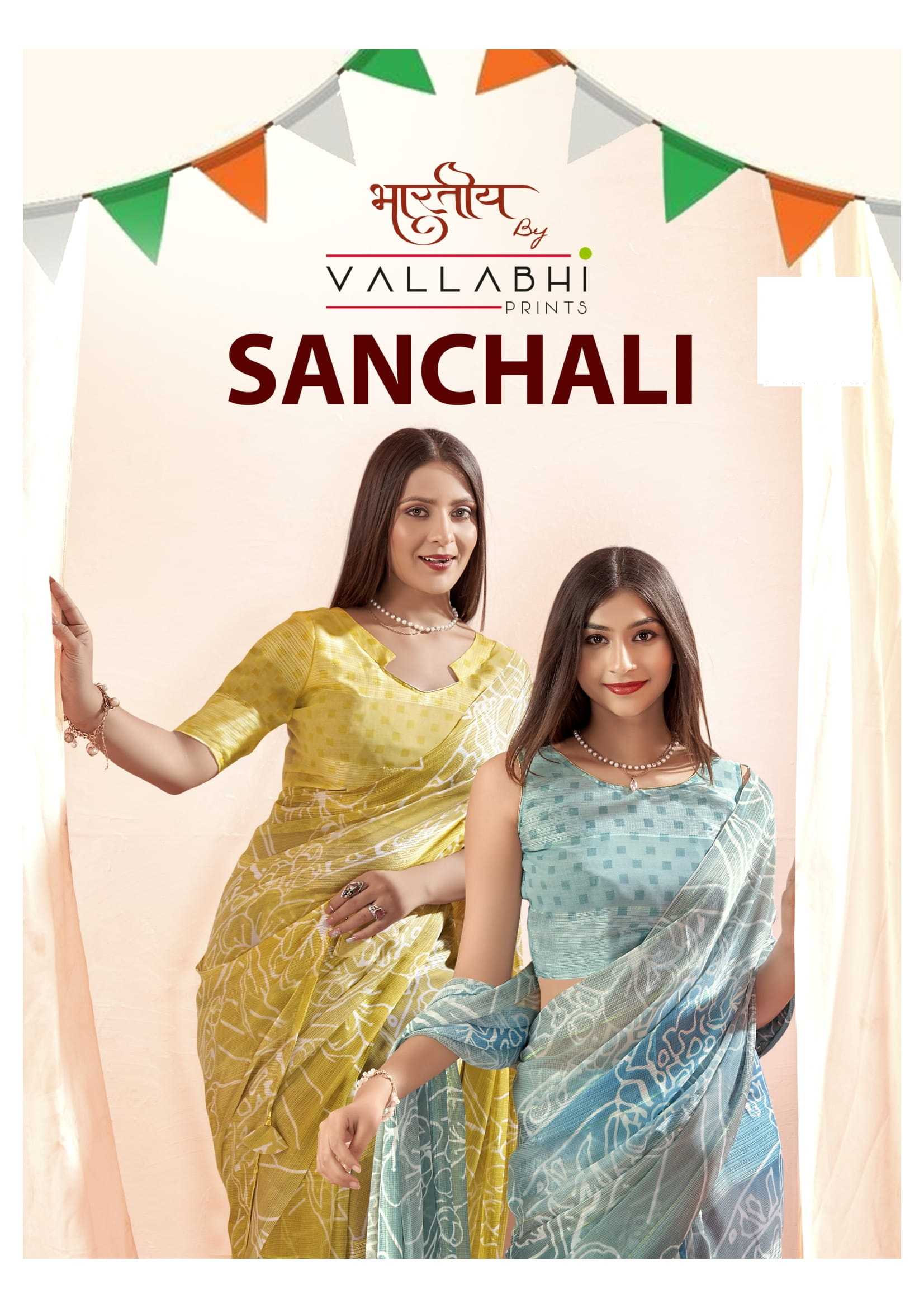 sanchali by vallabhi prints georgette ethnic design saree exports 