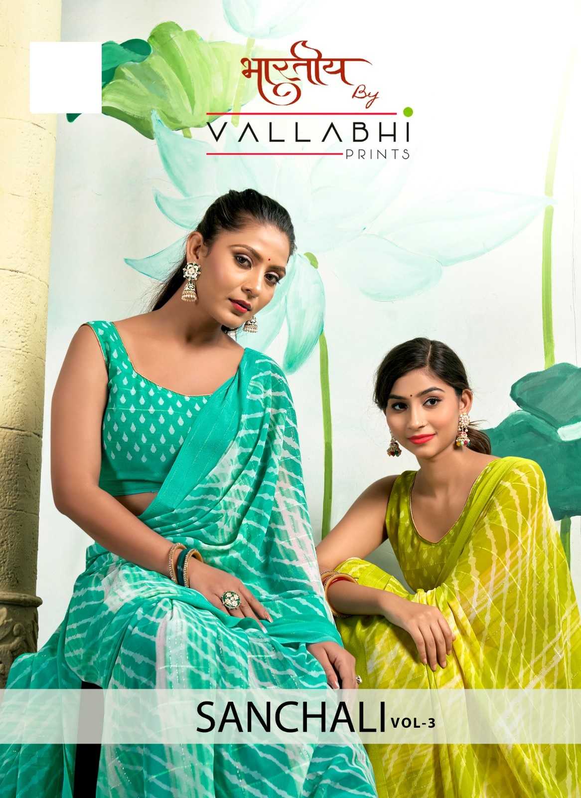 sanchali vol 3 by vallabhi prints adorable design saree 