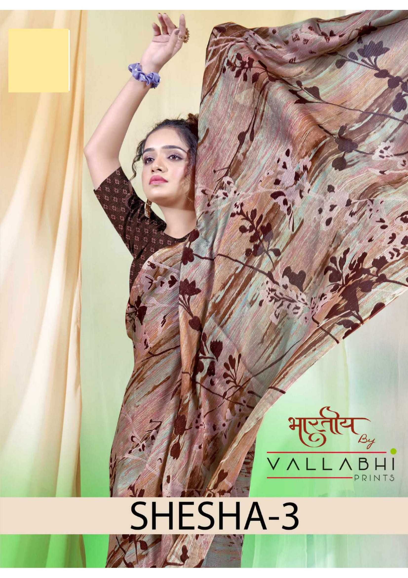 shesha vol 3 by vallabhi prints 28211 to 28216 pretty look saree wholesaler