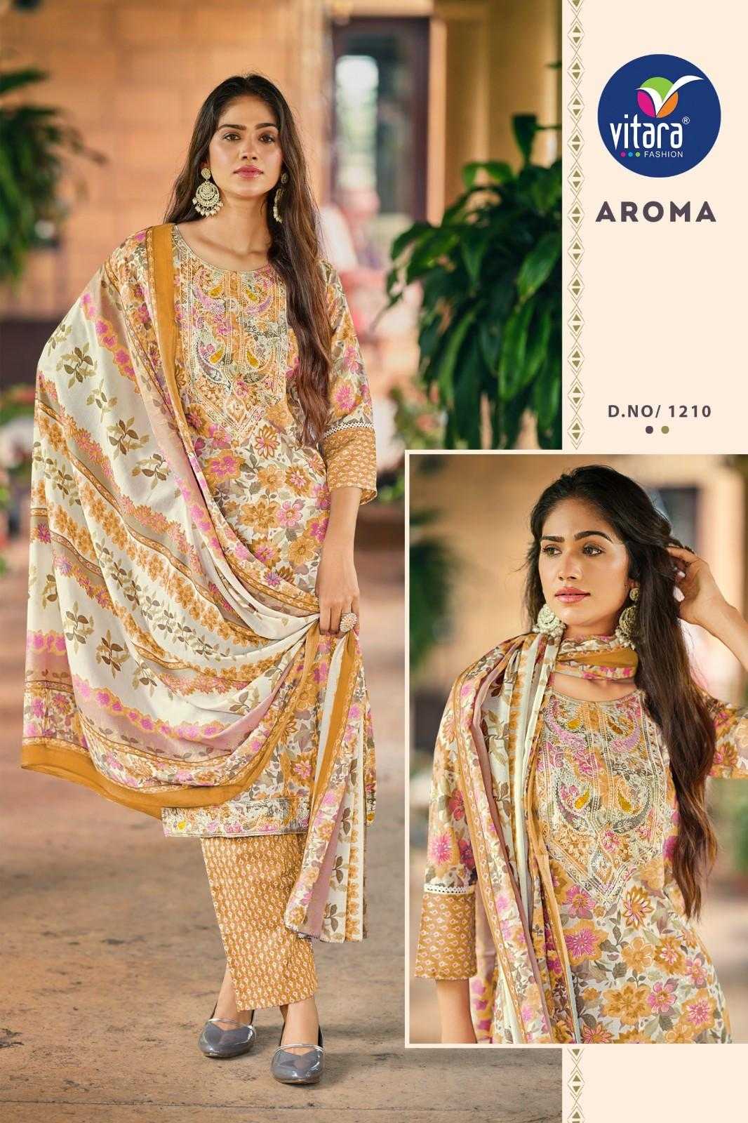 aroma by vitara fashion cambric amazing work readymade 3pcs combo set dress