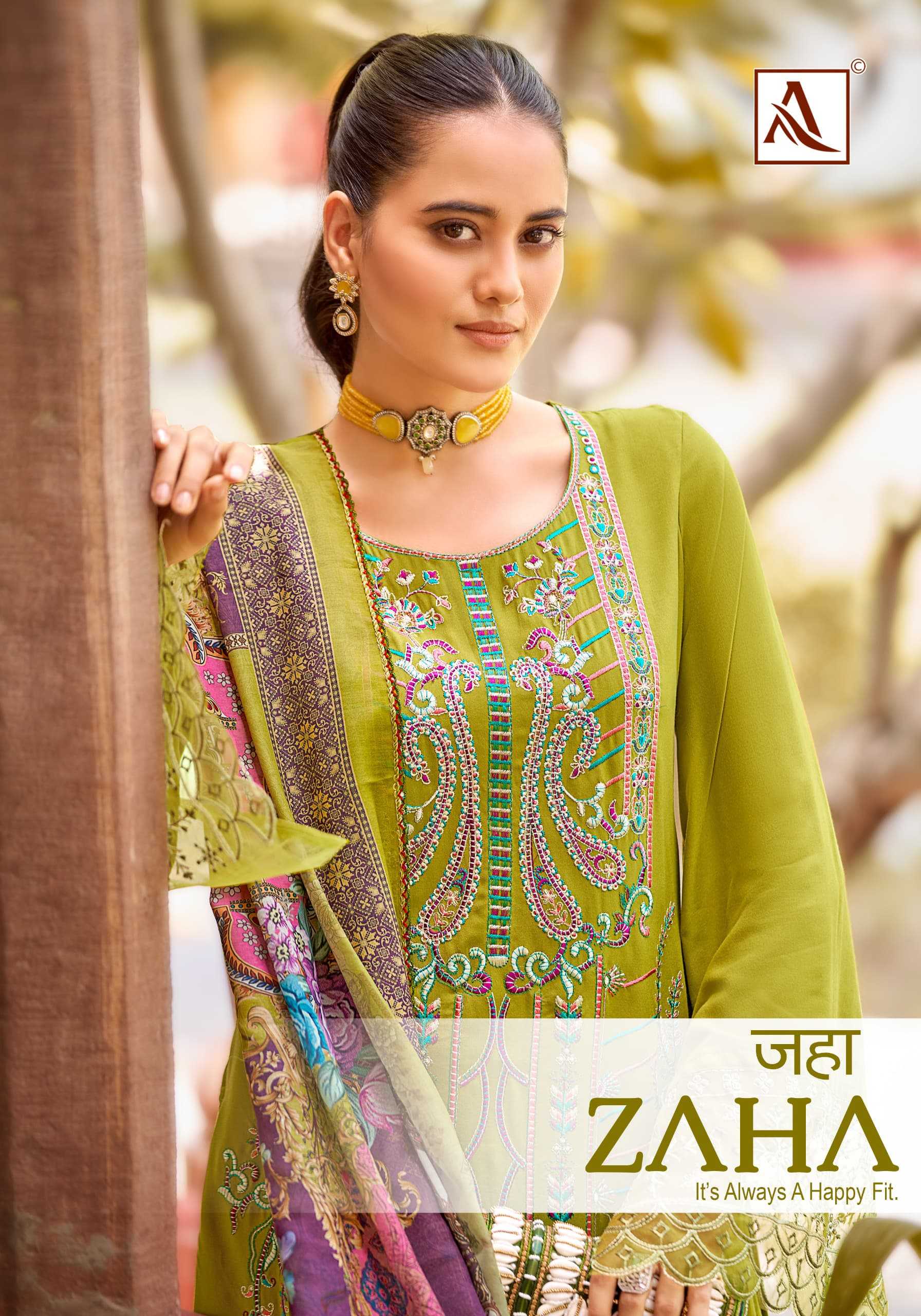alok launch zaha most beautiful viscose rayon pakistani salwar kameez 