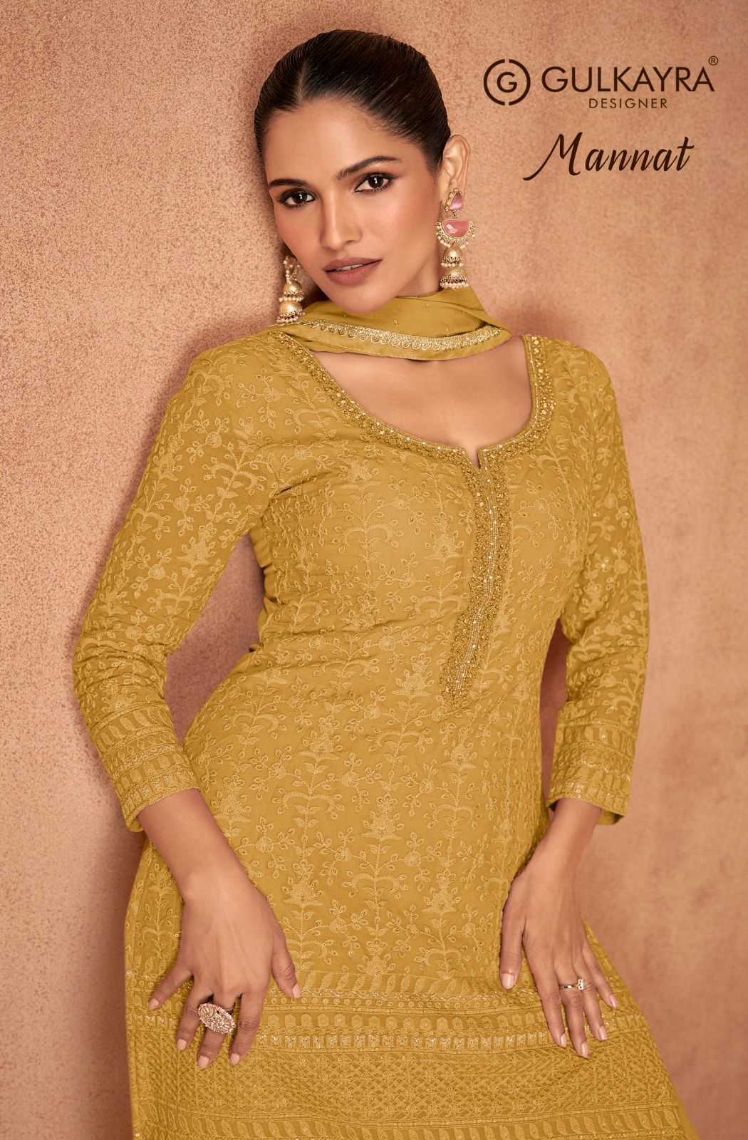 mannat by gulkayra designer georgette readymade occasion wear dress