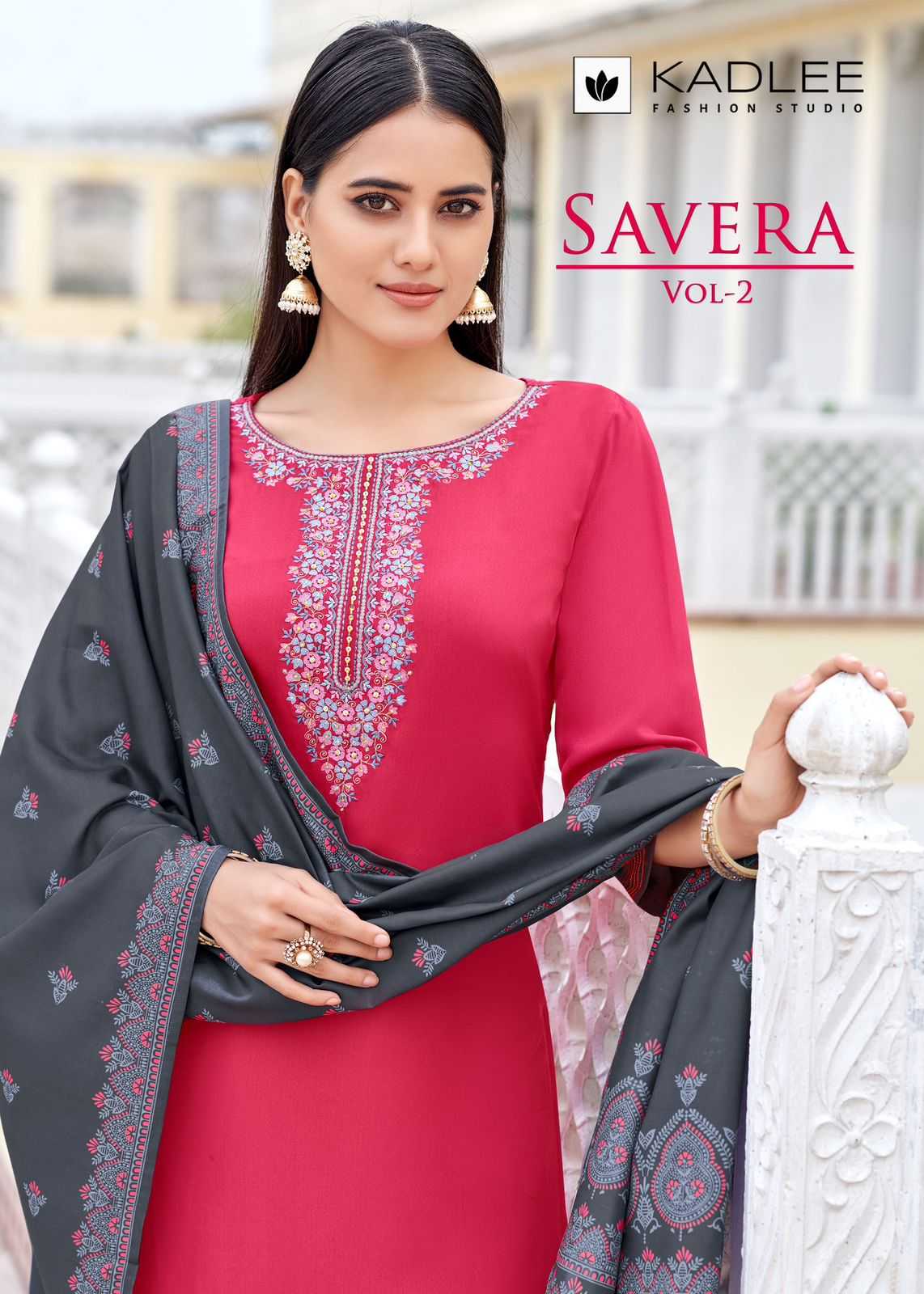 savera vol 2 by kadlee readymade rayon handwork salwar kameez 