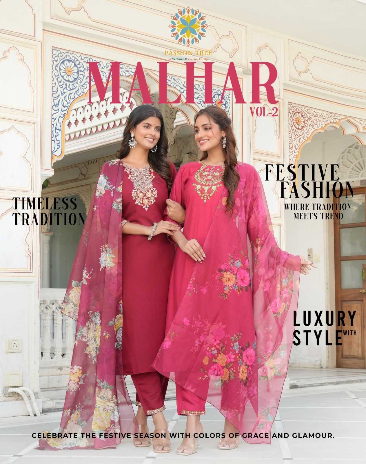 passion tree malhar vol 2 fullstitch plus size roman silk suits