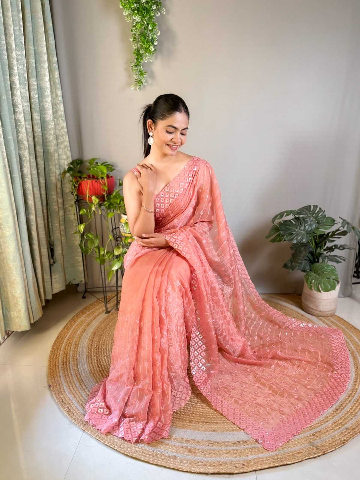 pr ds 653 crystal silk casual sequence work saree exports 