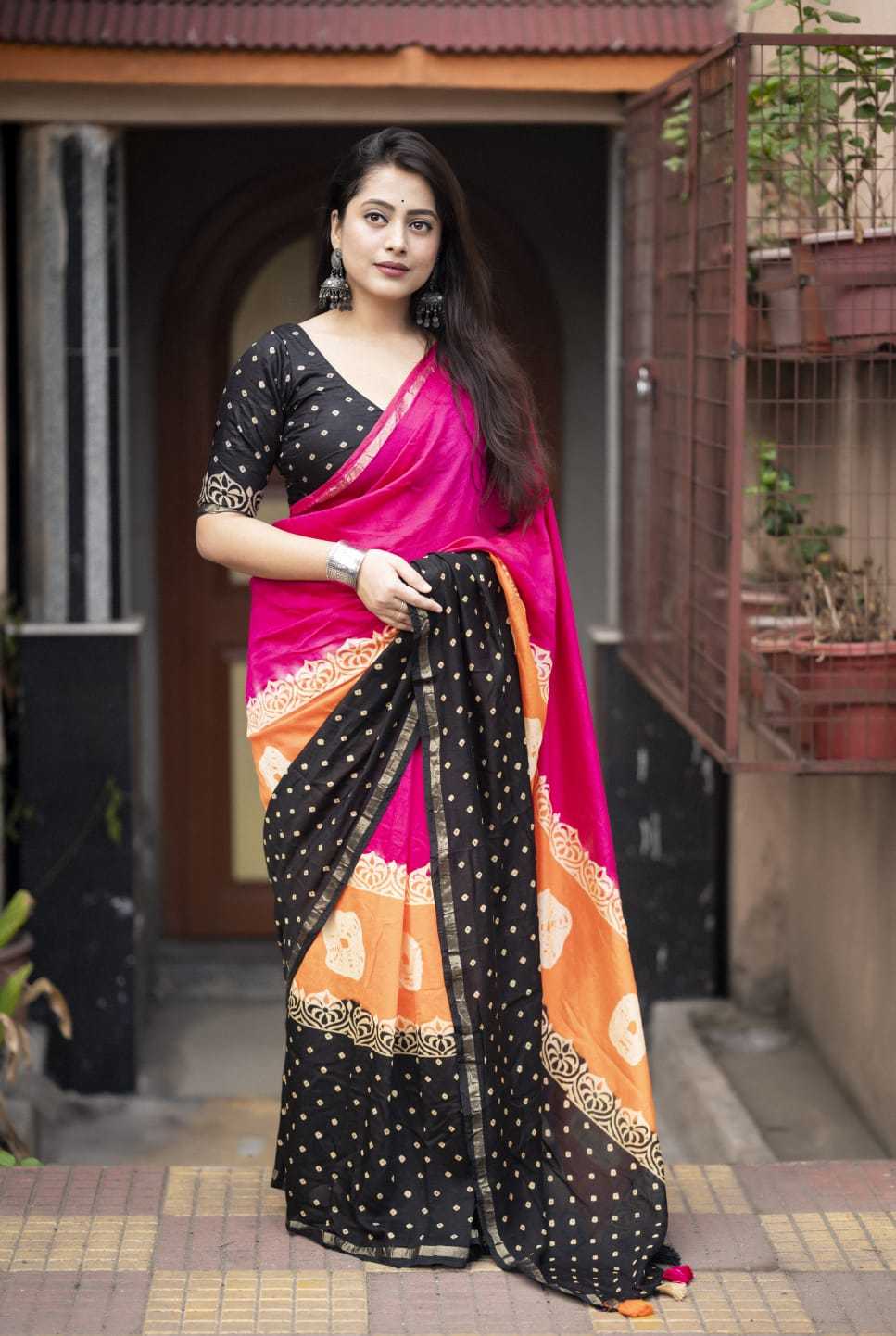 pr kc 125 magic rangoli unique colours chanderi cotton saree