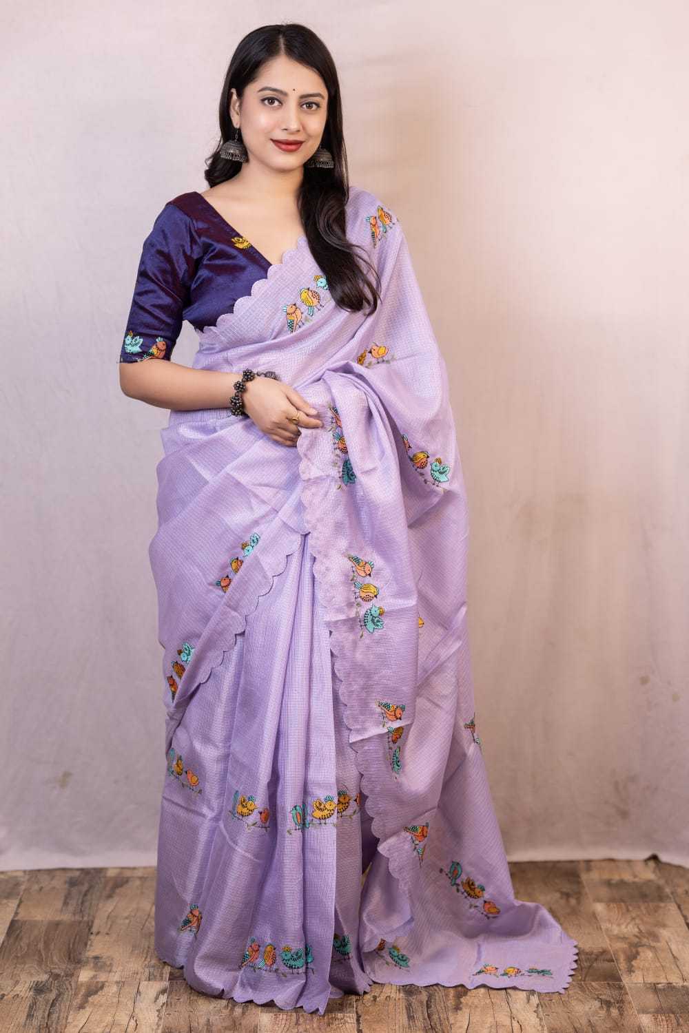 pr kc 168 kota parrort fancy kota silk saree with blouse 