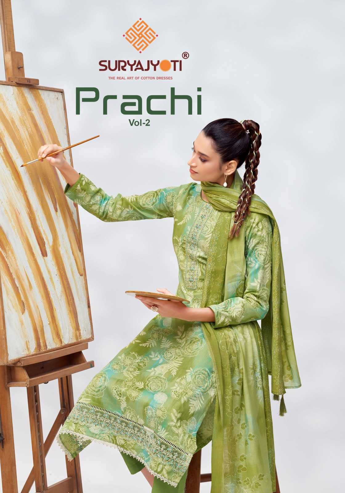 prachi vol 2 by suryajyoti new trendy jam satin print unstitch salwar suit 