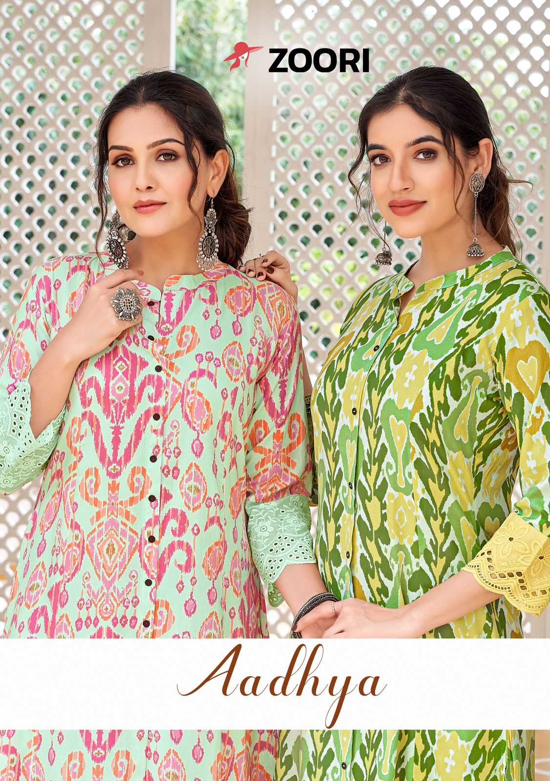 zoori aadhya unique print rayon readymade ladies kurti