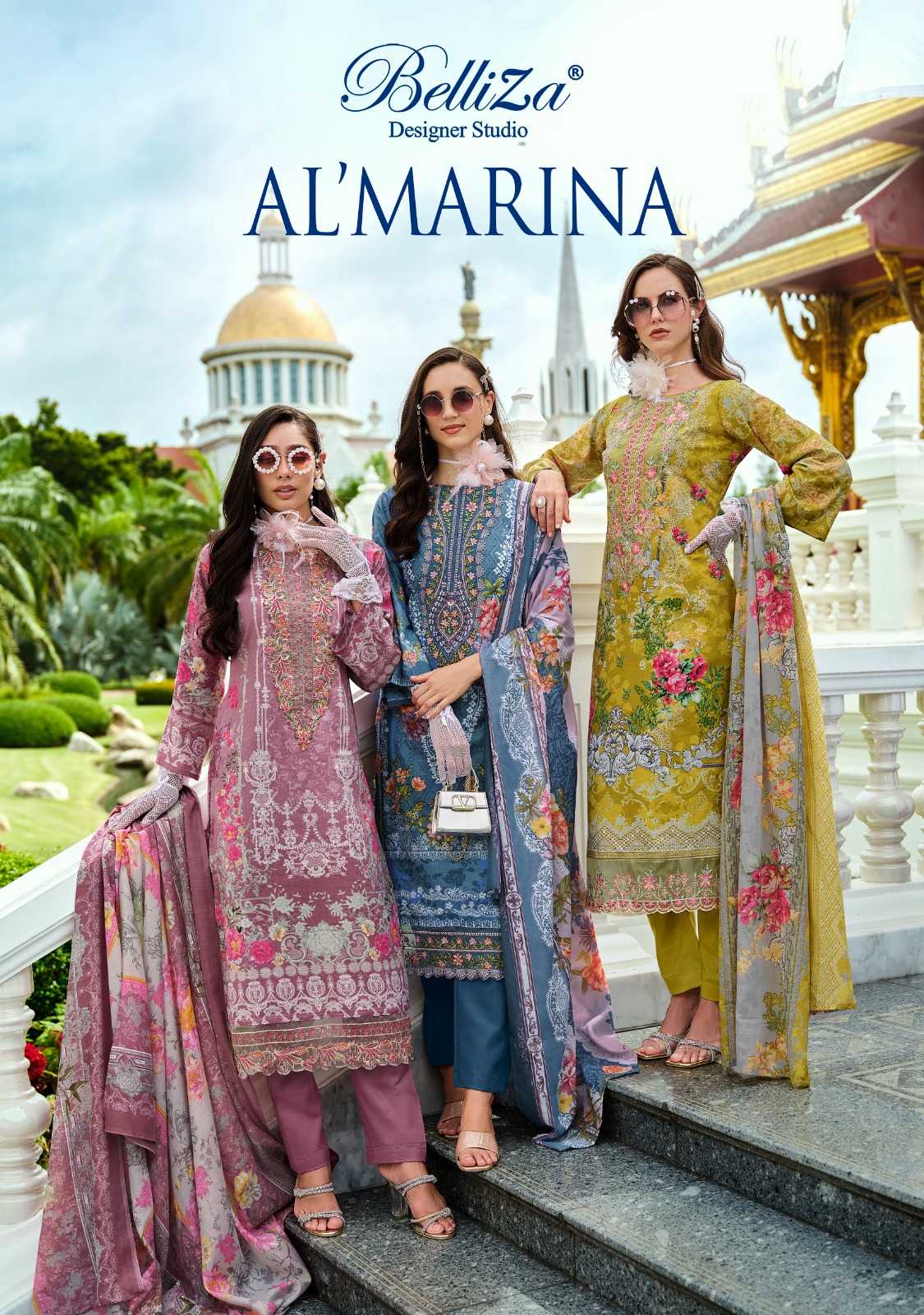 belliza designer al marina hit design cotton pakistani print salwar suit