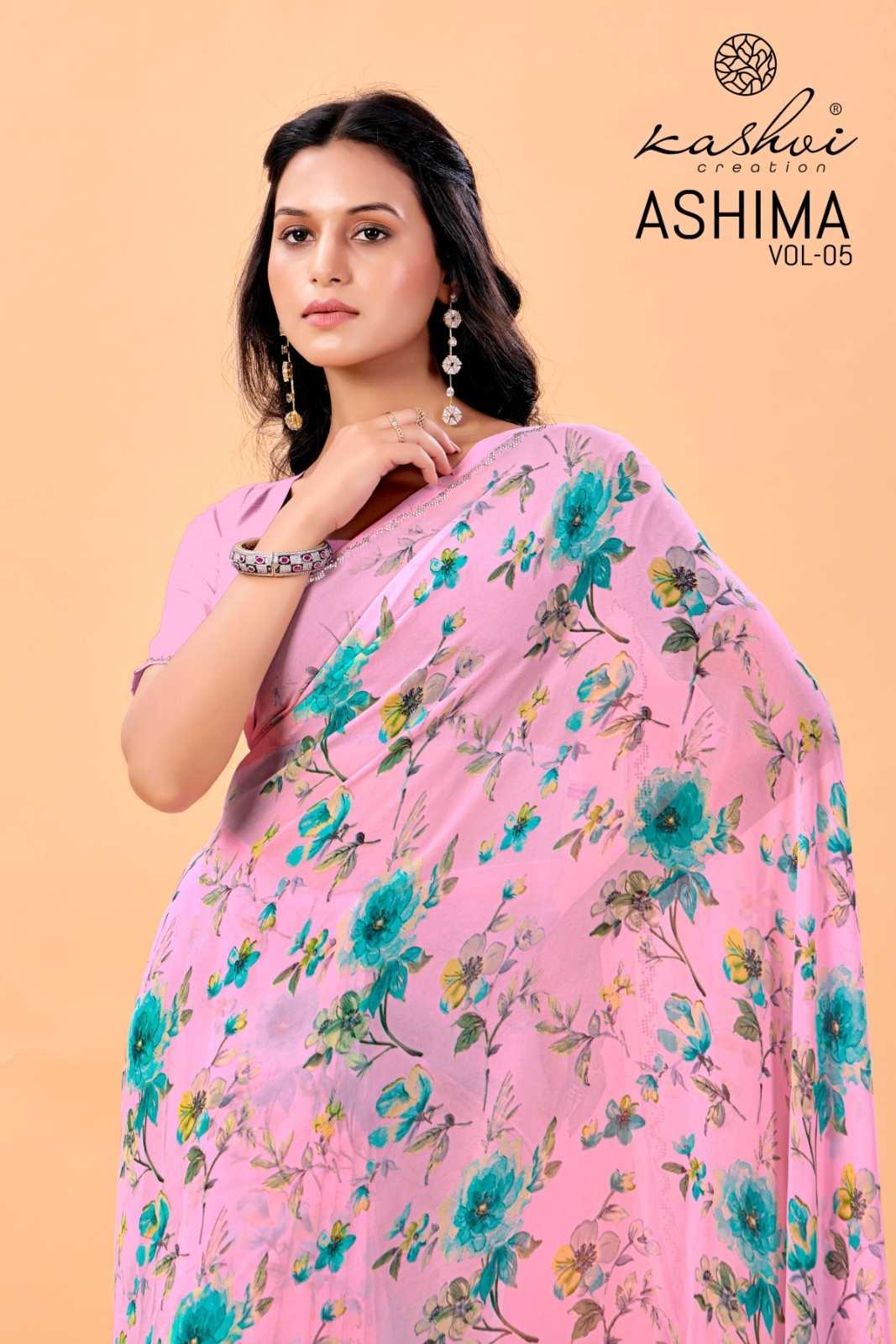 kashvi creation ashima vol 5 hit design georgette saree with blouse 