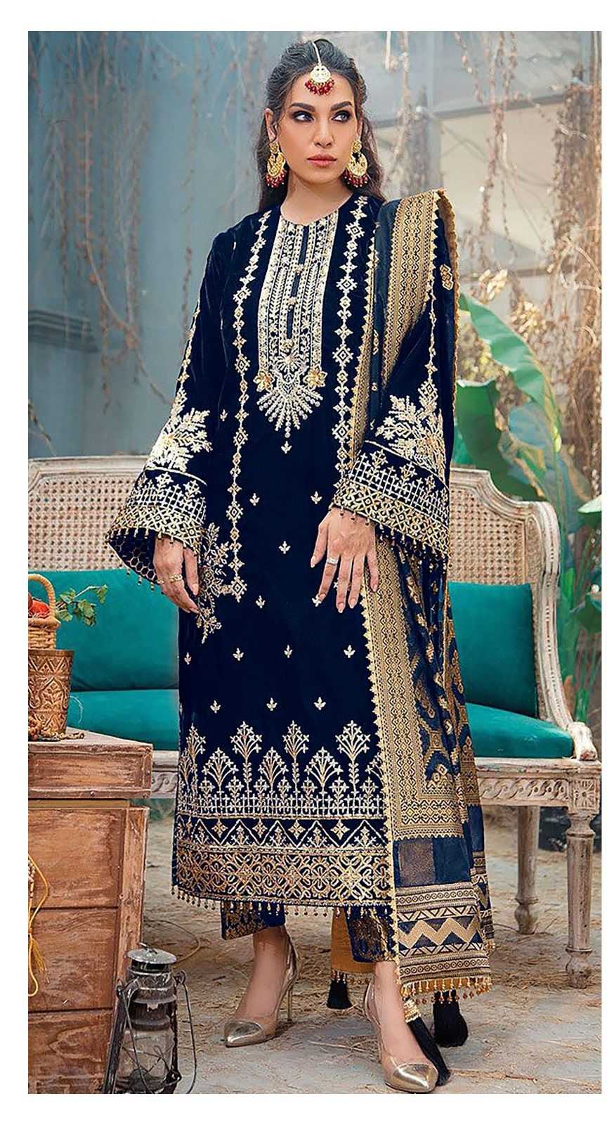 anaya 1774 by deepsy suits winter wear velvet pakistani suits