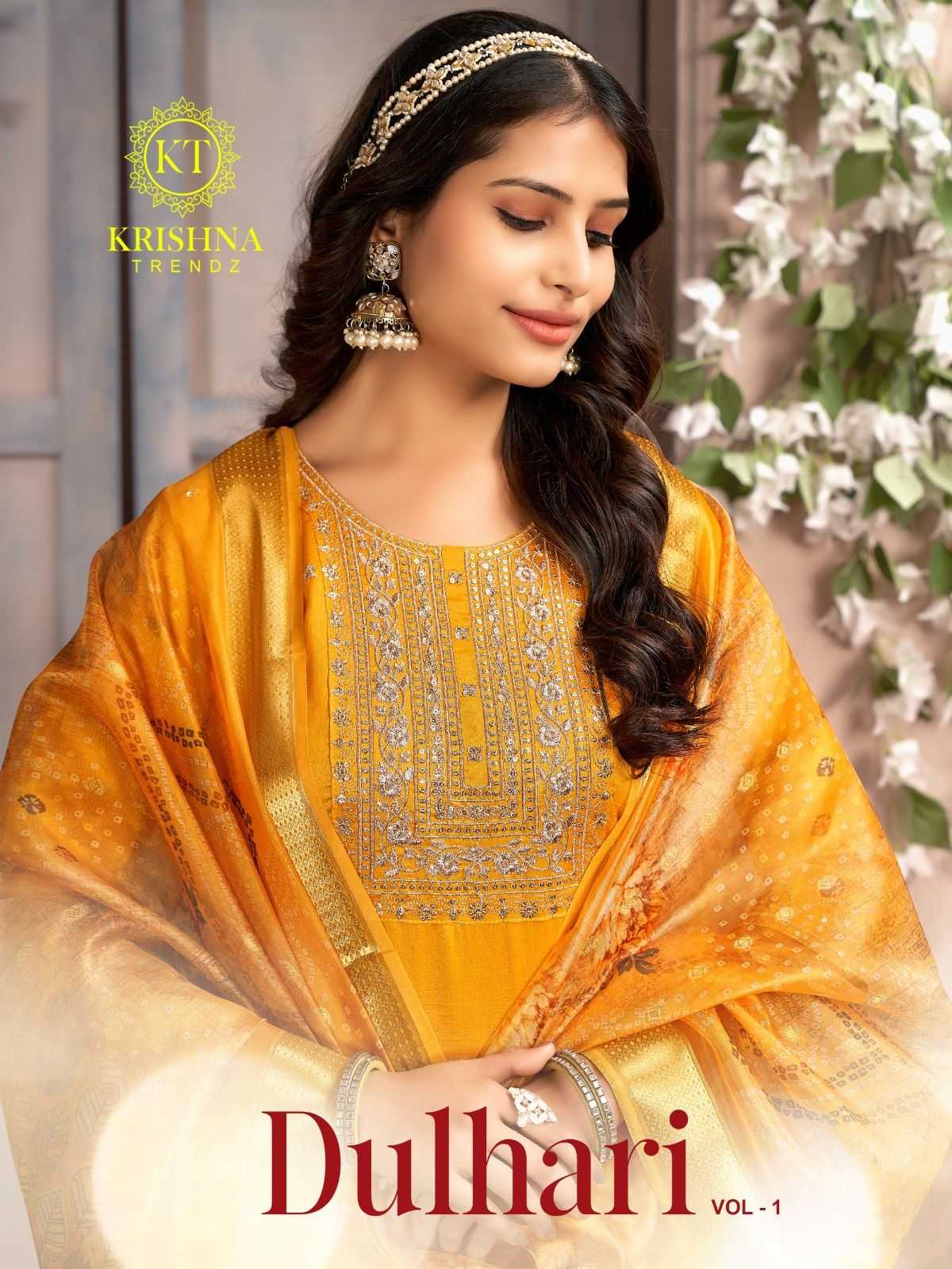 krishna trendz dulhari 1 vichitra silk elegant style fully stitch churidar suit 