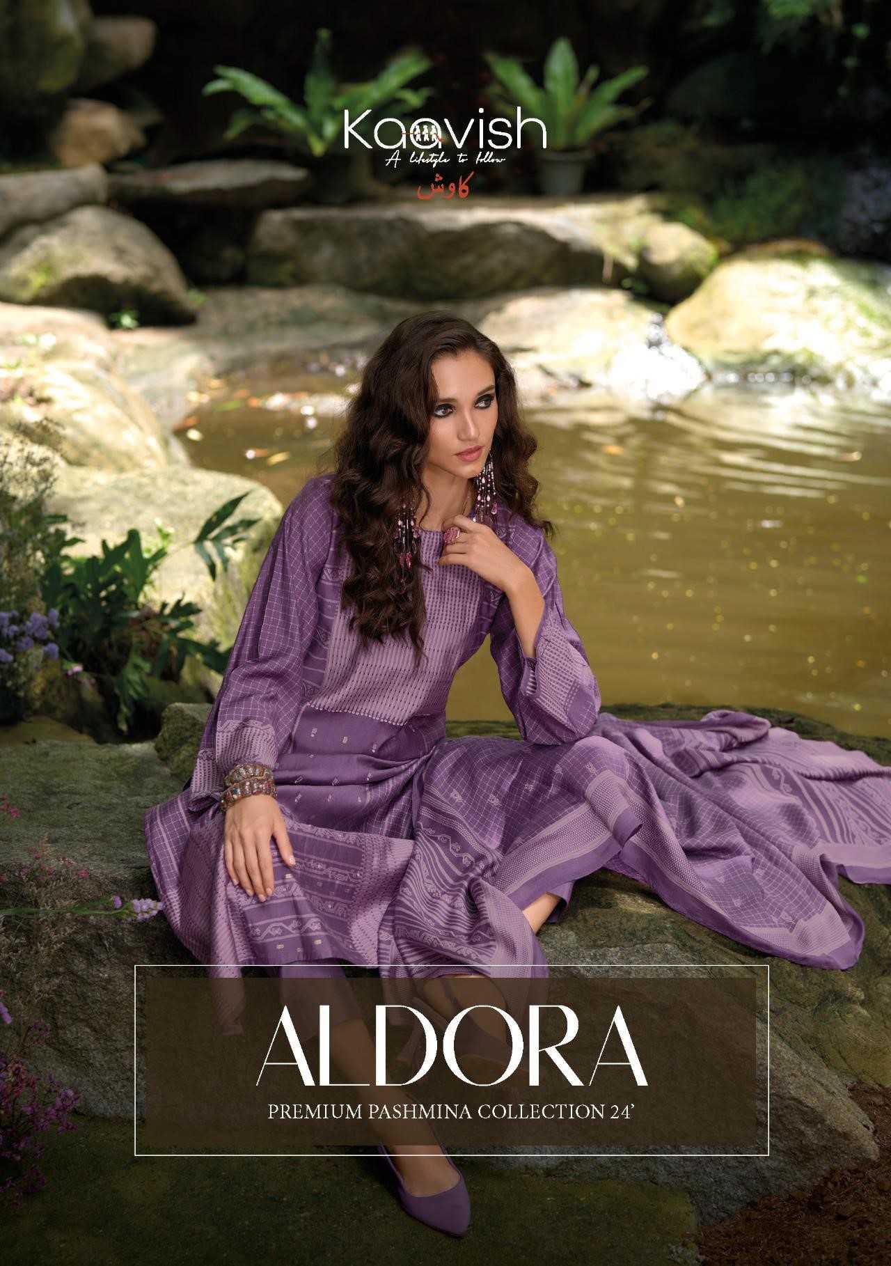 aldora by kaavish viscose pashmina winter special dress material supplier 