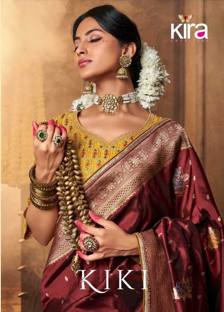 kira creation kiki banarasi silk 6201-6205 exclusive saree supplier 