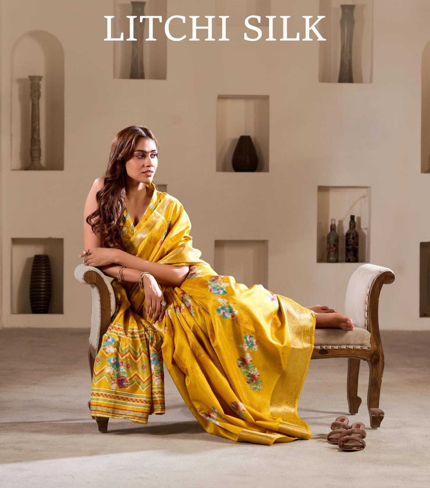 rajpath litchi silk dola silk fashionable saree with blouse 