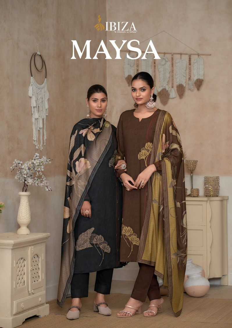 ibiza maysa winter special viscose pashmina 3pcs dress