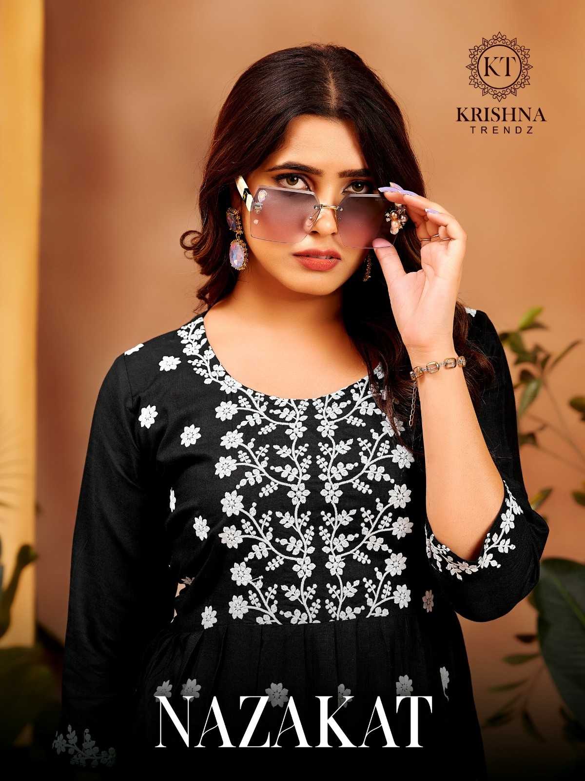 krishna trendz nazakat vol 1 fully stitch rayon classic look short top