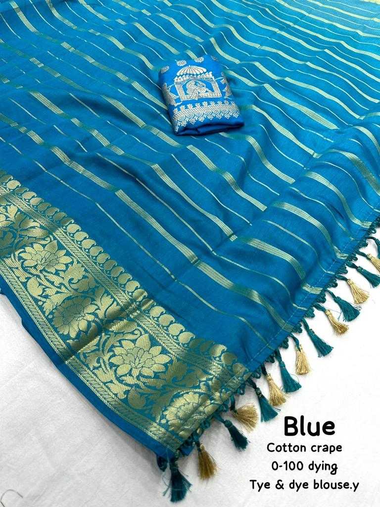 pr kc karishma attractive crape style cotton saree