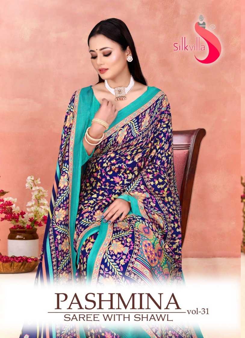 pr pashmina saree with shawal vol 31 pashmina saree with shawl winter collection 