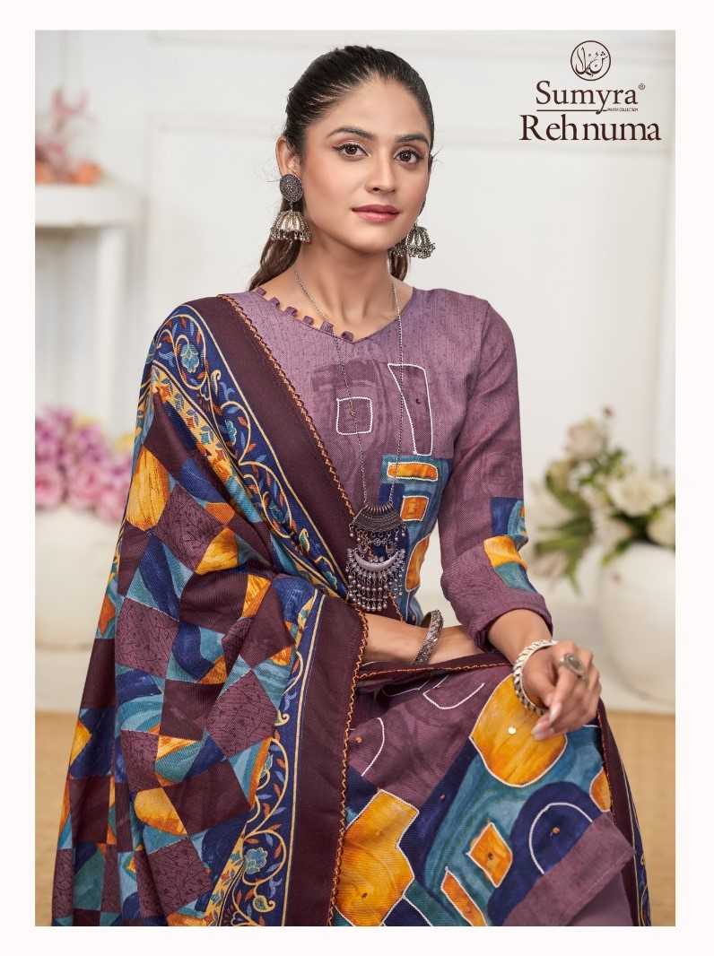 rehnuma by radhika fashion sumyra unique print pashmina 3pcs dress