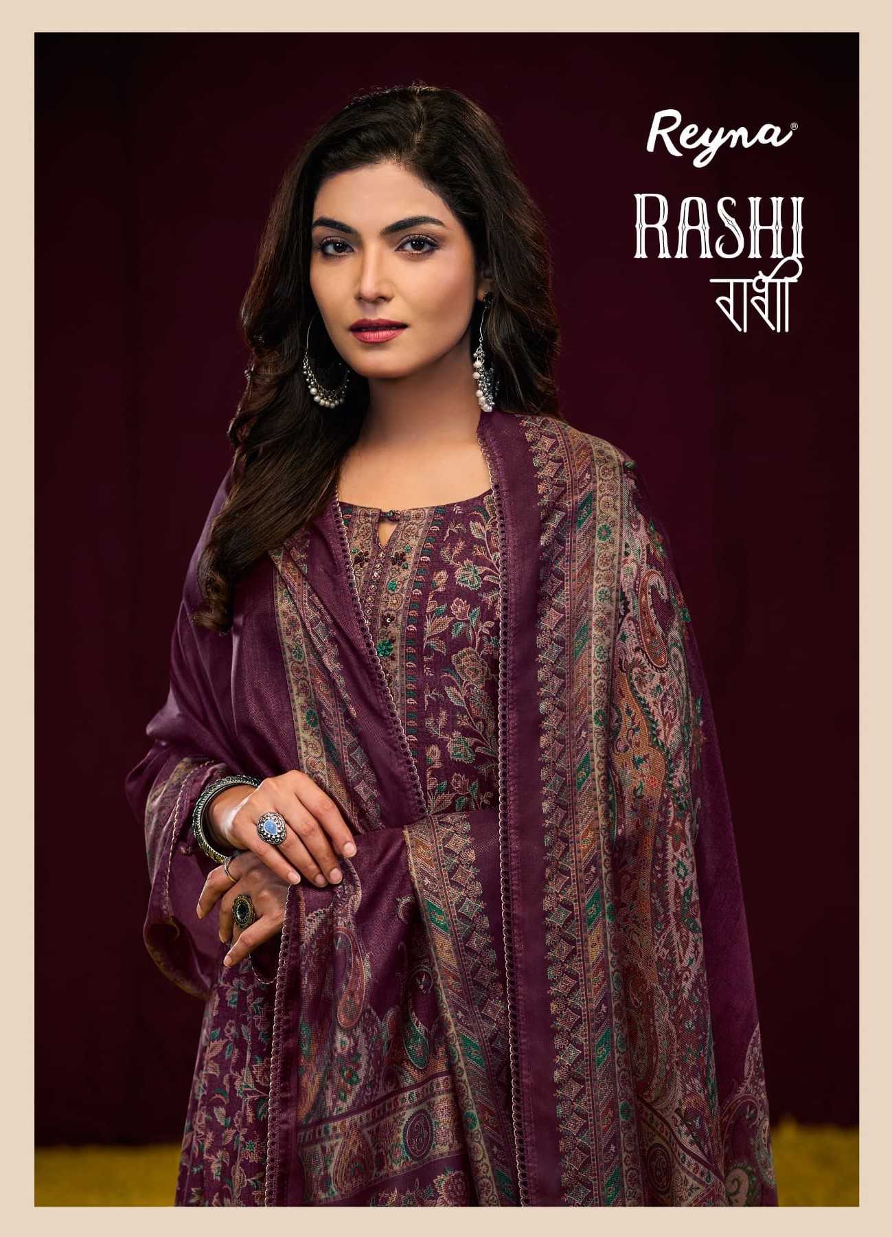 rashi by reyna pashmina unique print winter collection suits