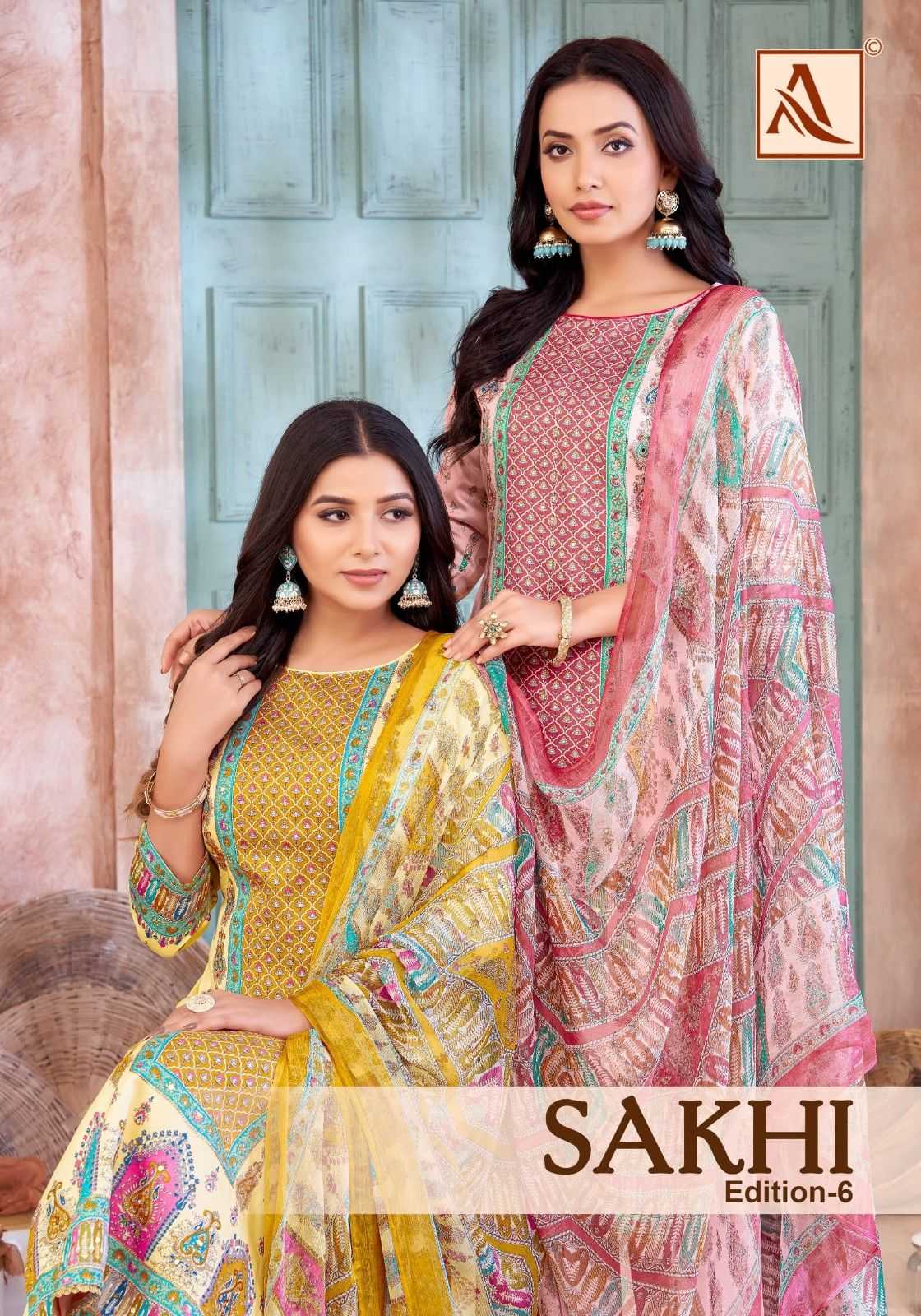 alok sakhi vol 6 zam cotton casual pakistani salwar suit  