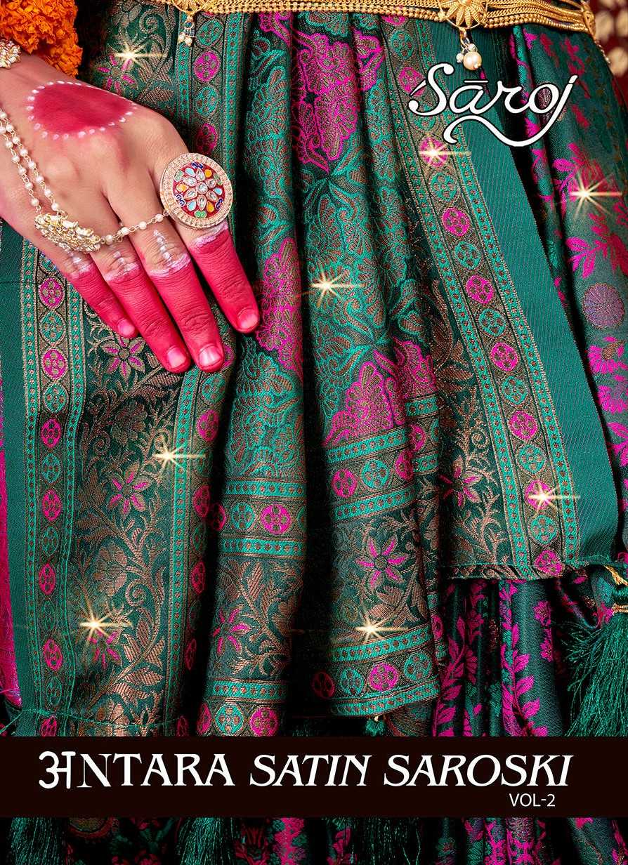 Antara satin swarovski Saroj Saroj vol.2 Satin silk saree